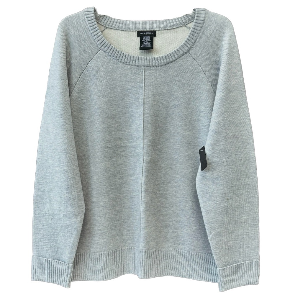 Luxury Knit Sweater Cozy Buttery Soft Pullover Jumper Neutral Gray Size Large - Picture 3 of 16